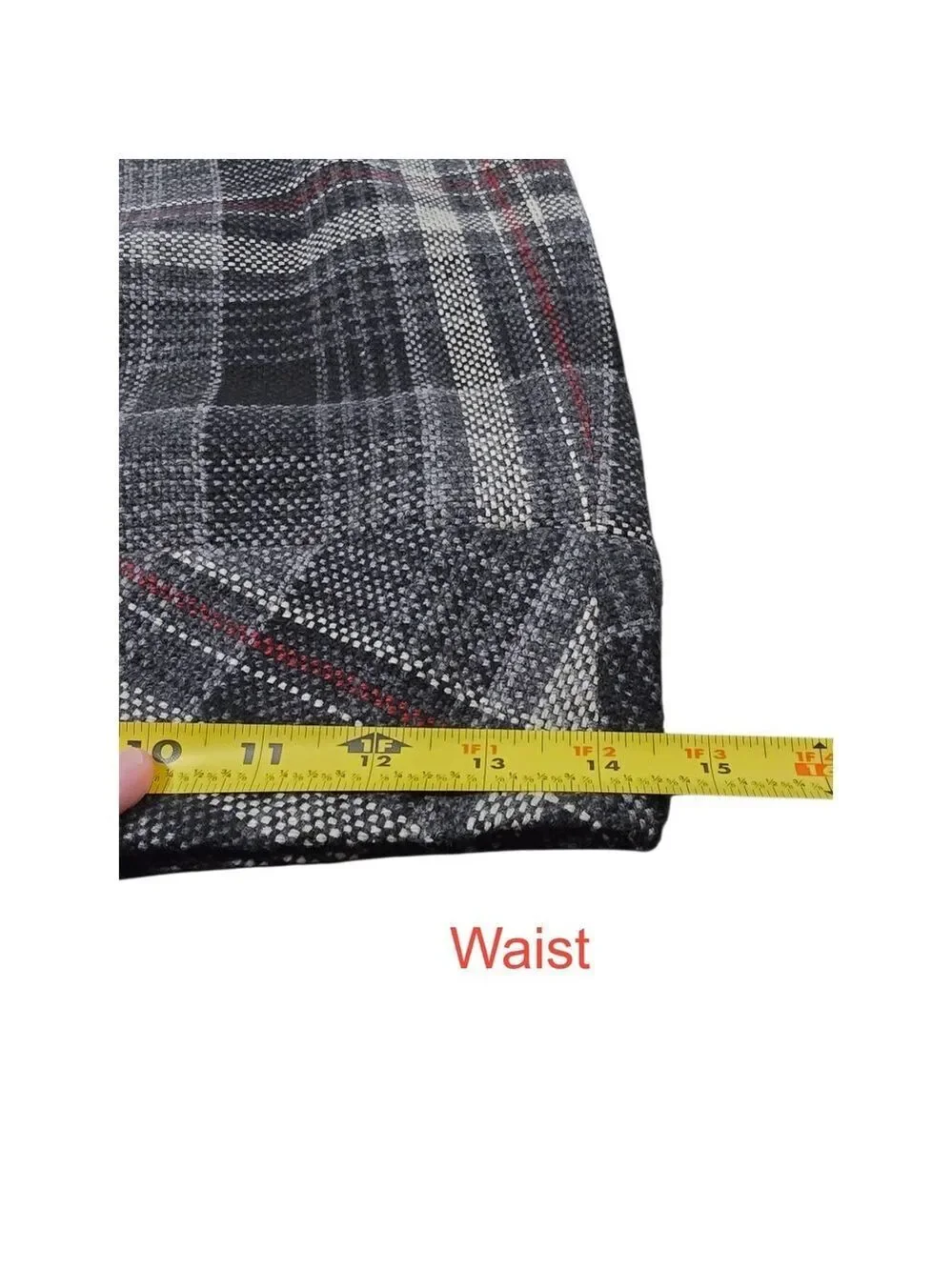 Eddie Bauer Plaid Wool Blend Fringe Above The Knee Skirt Sz 2